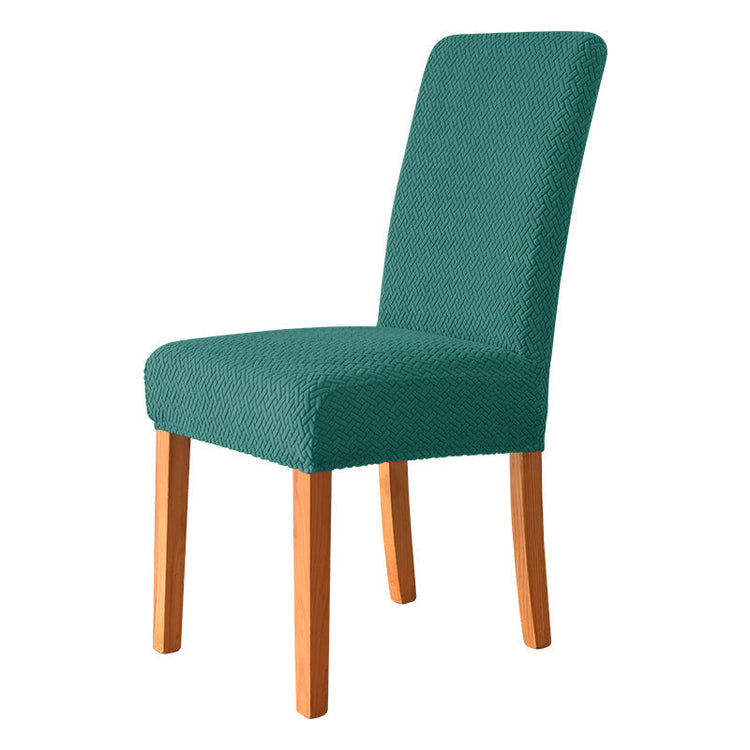 Housse de chaise extensibles damassée turquoise