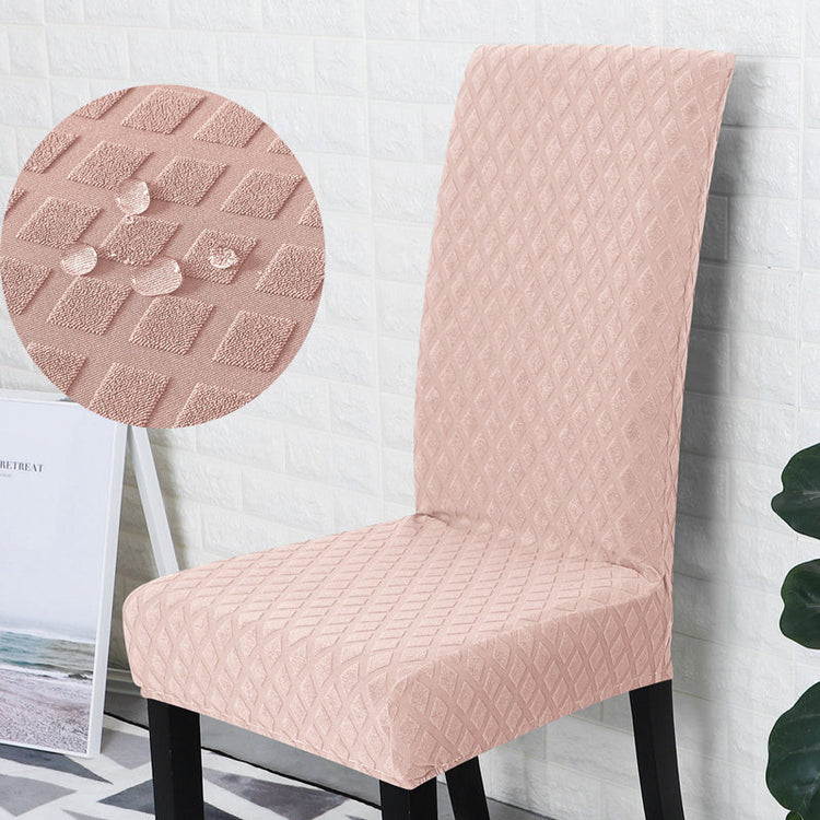 Housse de chaise imperméable extensible rose