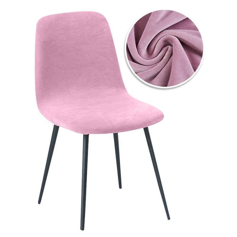 Housse de chaise scandinave petit dossier velours rose