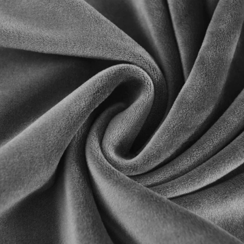 tissu velours extensible gris