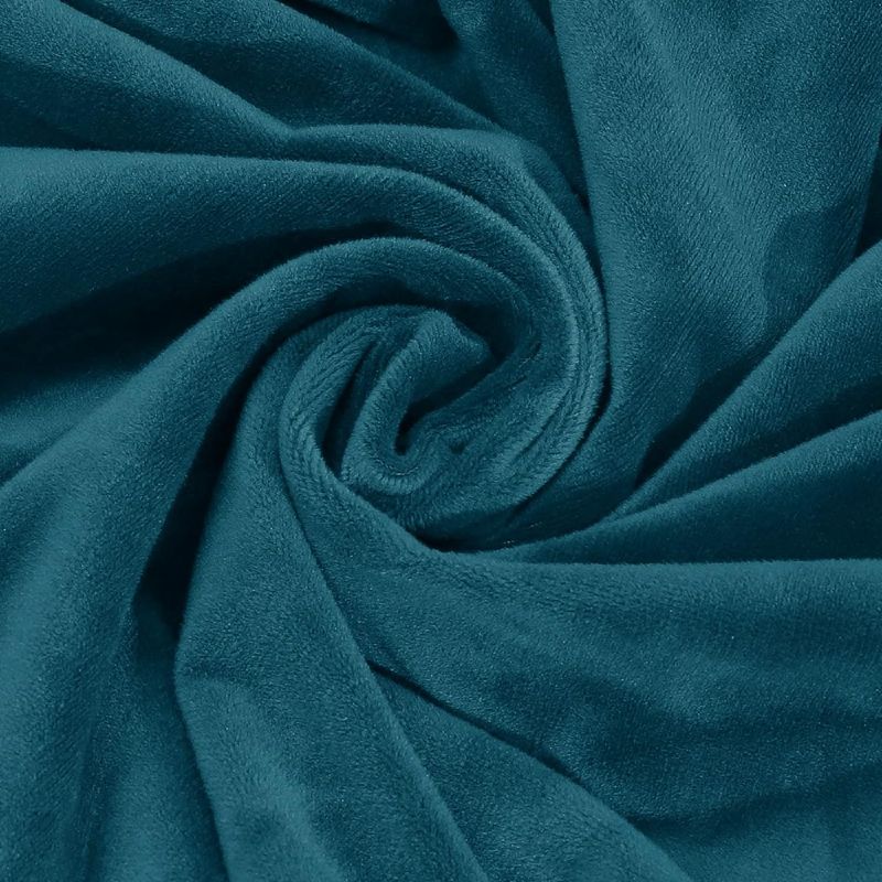 tissu velours extensible gris turquoise