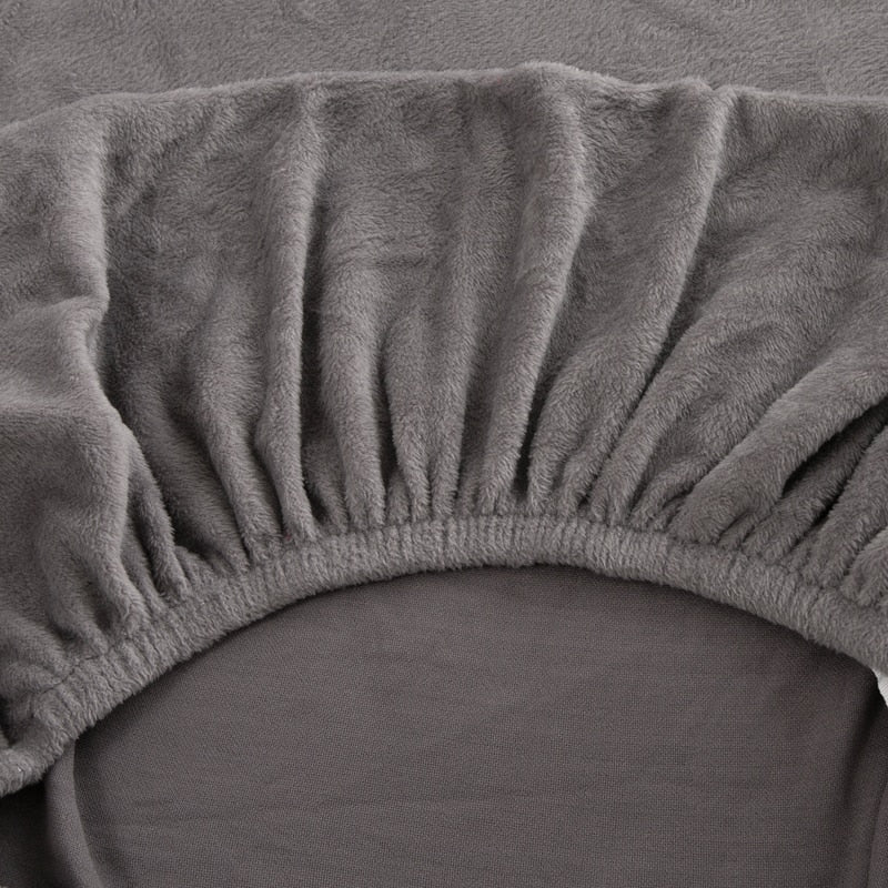 Housse de coussin de canapé extensible pur velours gris