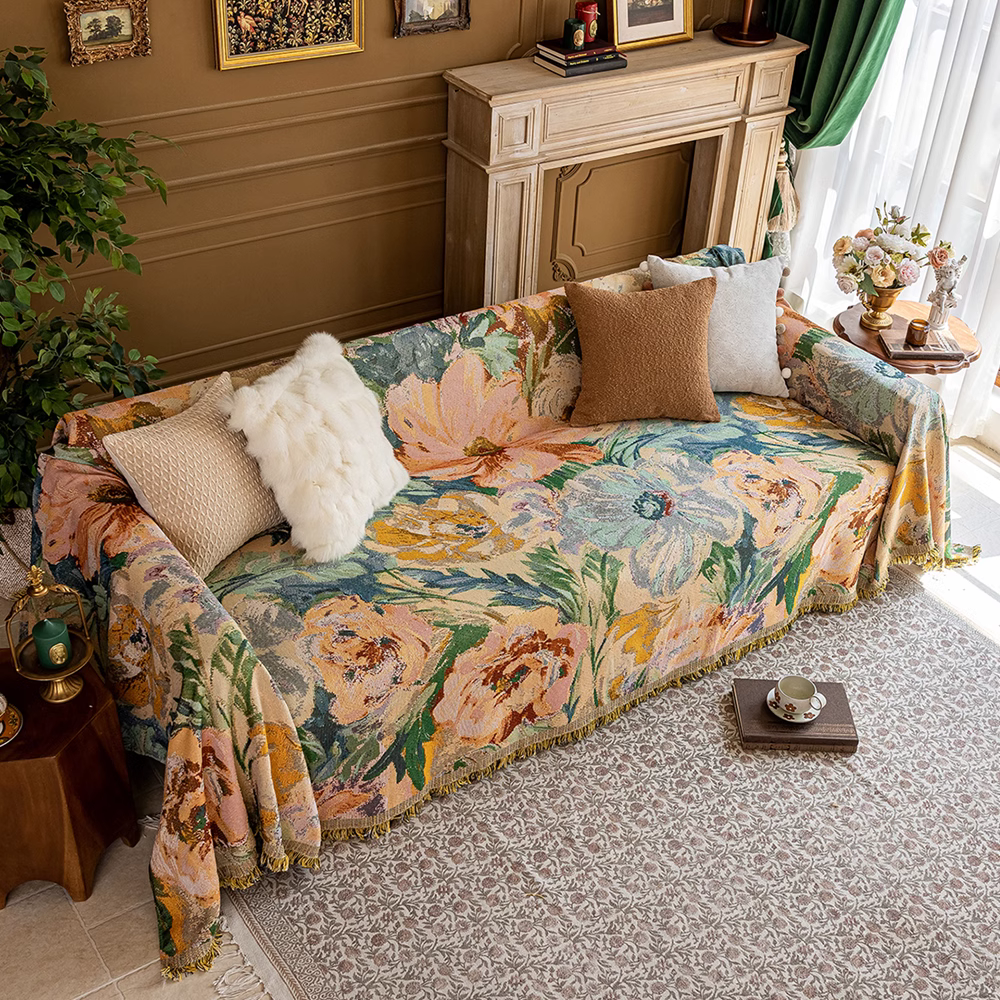 housse de canapé grande taille luxe vintage floral Casaharmony