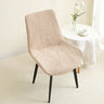 housse de chaise scandinave assise et dossier incurvé hibiscus beige