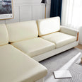 housse de coussin de canapé imperméable simili-cuir blanc