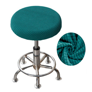 Housse de tabouret rond super extensible jacquard micro fibres