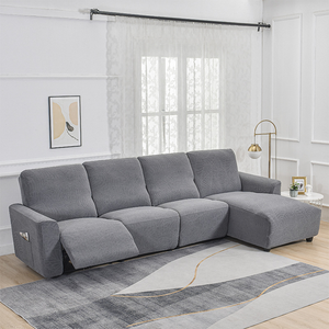 Housses de canapé relax inclinable avec méridienne texture hibiscus imperméable
