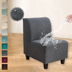 Housse pour chauffeuse, causeuse, fauteuil bas sans accoudoirs hibiscus imperméable