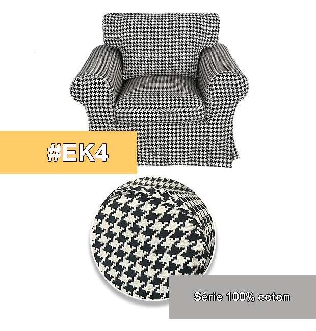 Housse fauteuil IKEA EKTORP haut de gamme 100% coton casaharmony