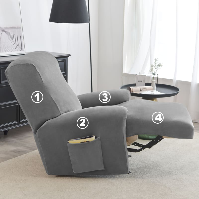housse pour fauteuil relaxation extensibles 4 pièces