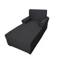 housse pour méridienne et chaise longue avec double accoudoir noir