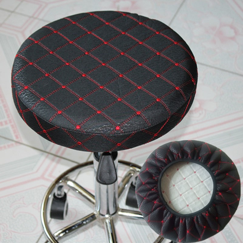 Housse pour tabouret rond matelassée