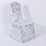 Housse de chaise mariage motif doré  argent