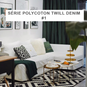 Housse pour canapé d'angle convertible IKEA FRIHETEN Polycoton twill denim