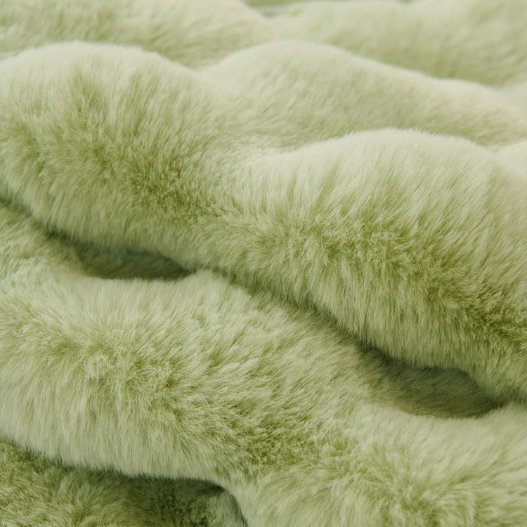 tissu en polaire douce et épaisse vert matcha