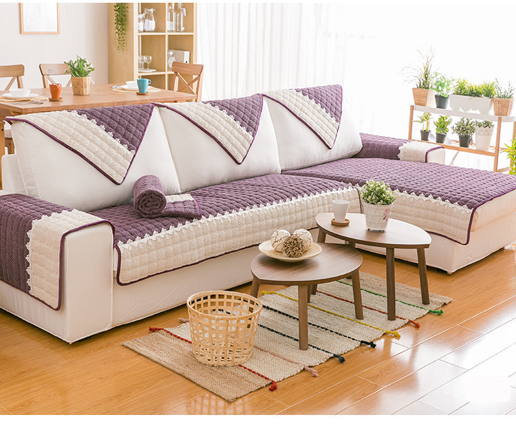 Housses de canapé d'angles anti griffes de chat violet