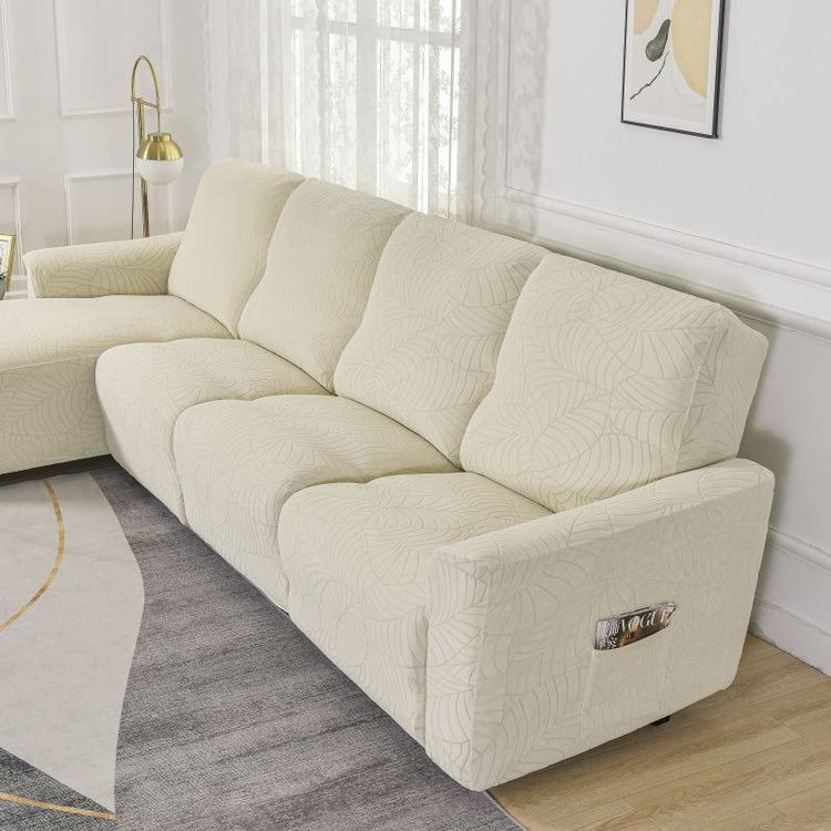 housse pour canapé relax 3 places méridienne beige