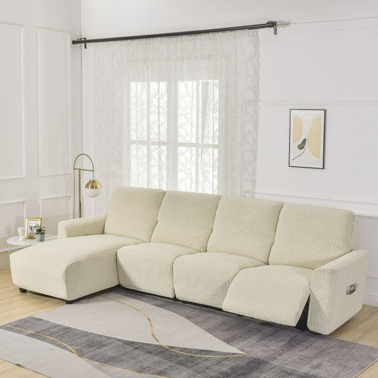 housse pour canapé relax 3 places méridienne beige