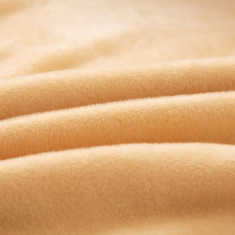 tissu extensible velours doux-beige