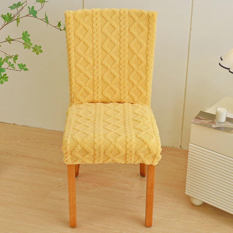 Housses de chaises extensibles Chaleur nordique jaune