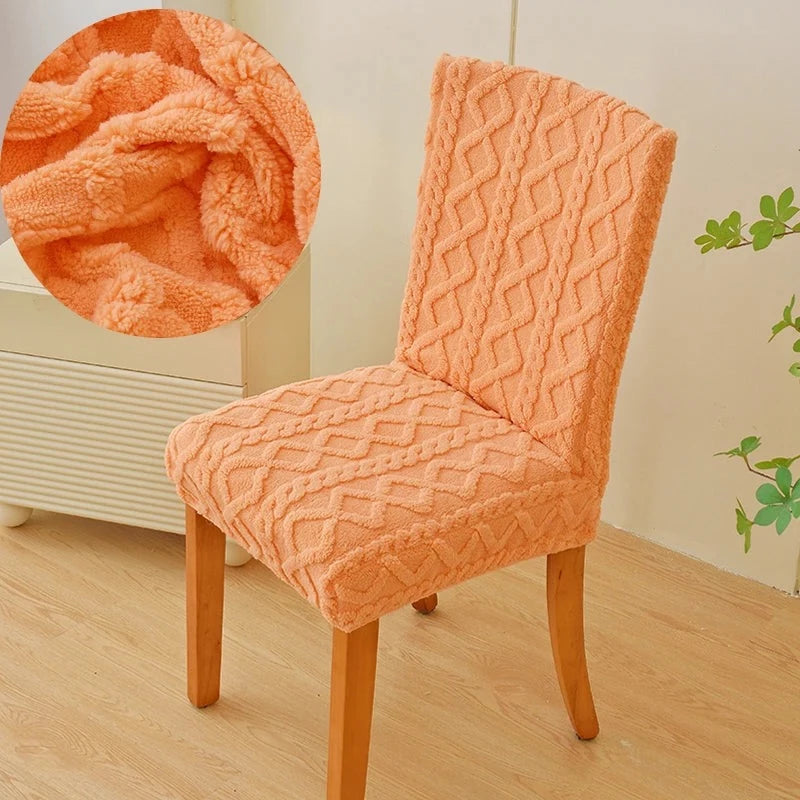 Housses de chaises extensibles Chaleur nordique orange