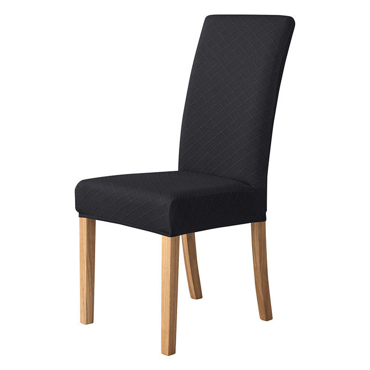 Housses de chaises extensibles lycra losange noir