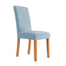 Housses de chaises extensibles velours bleue ciel