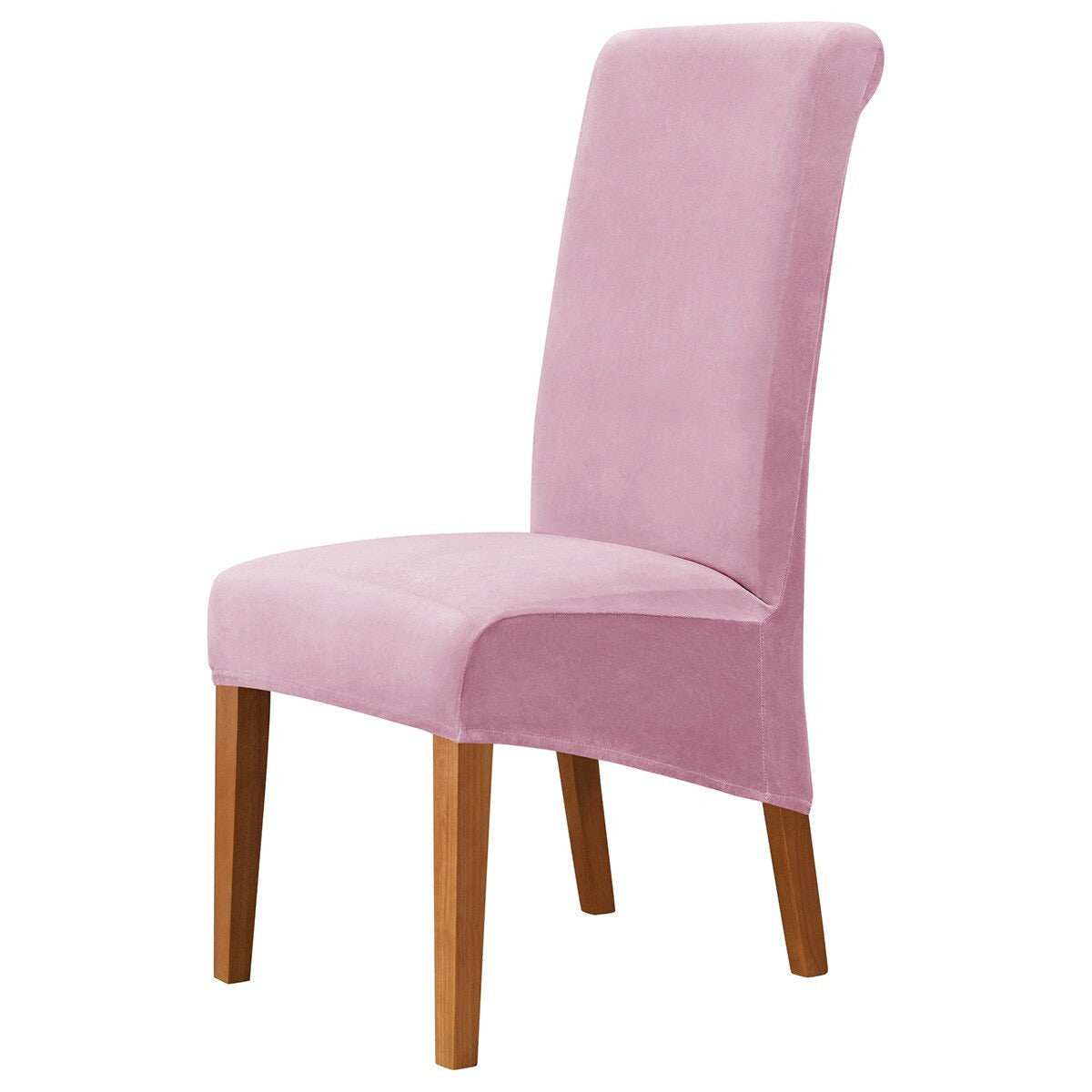 Housses de chaises hautes velours rose