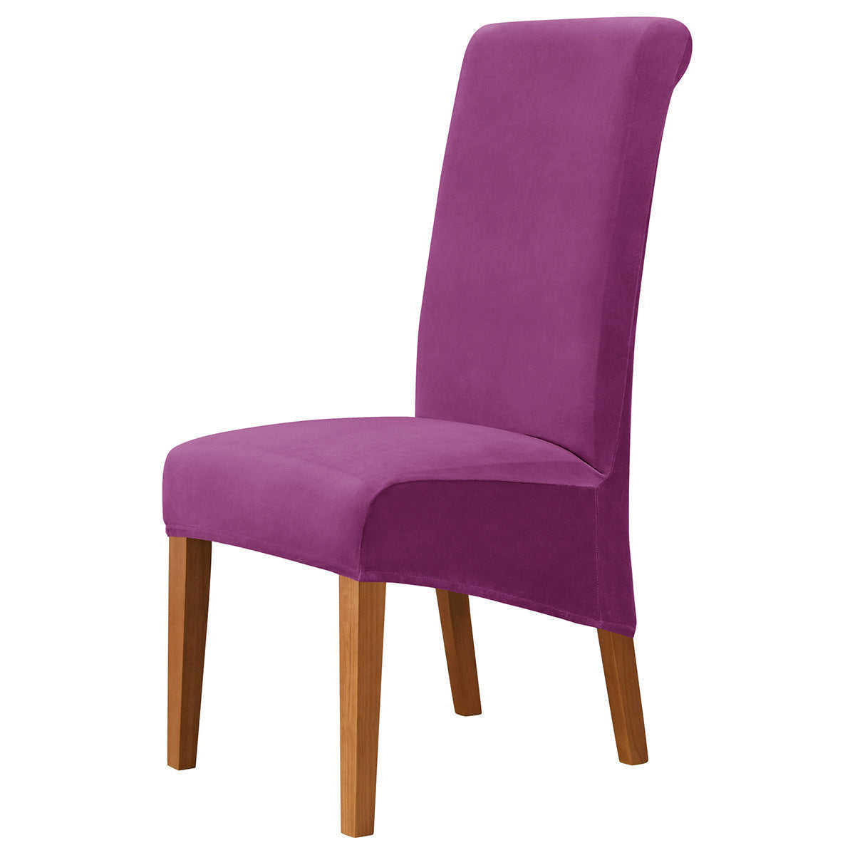 Housses de chaises hautes velours violet
