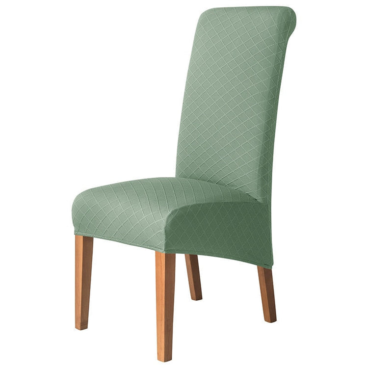 Housse de chaise haute grand dossier losange vert matcha