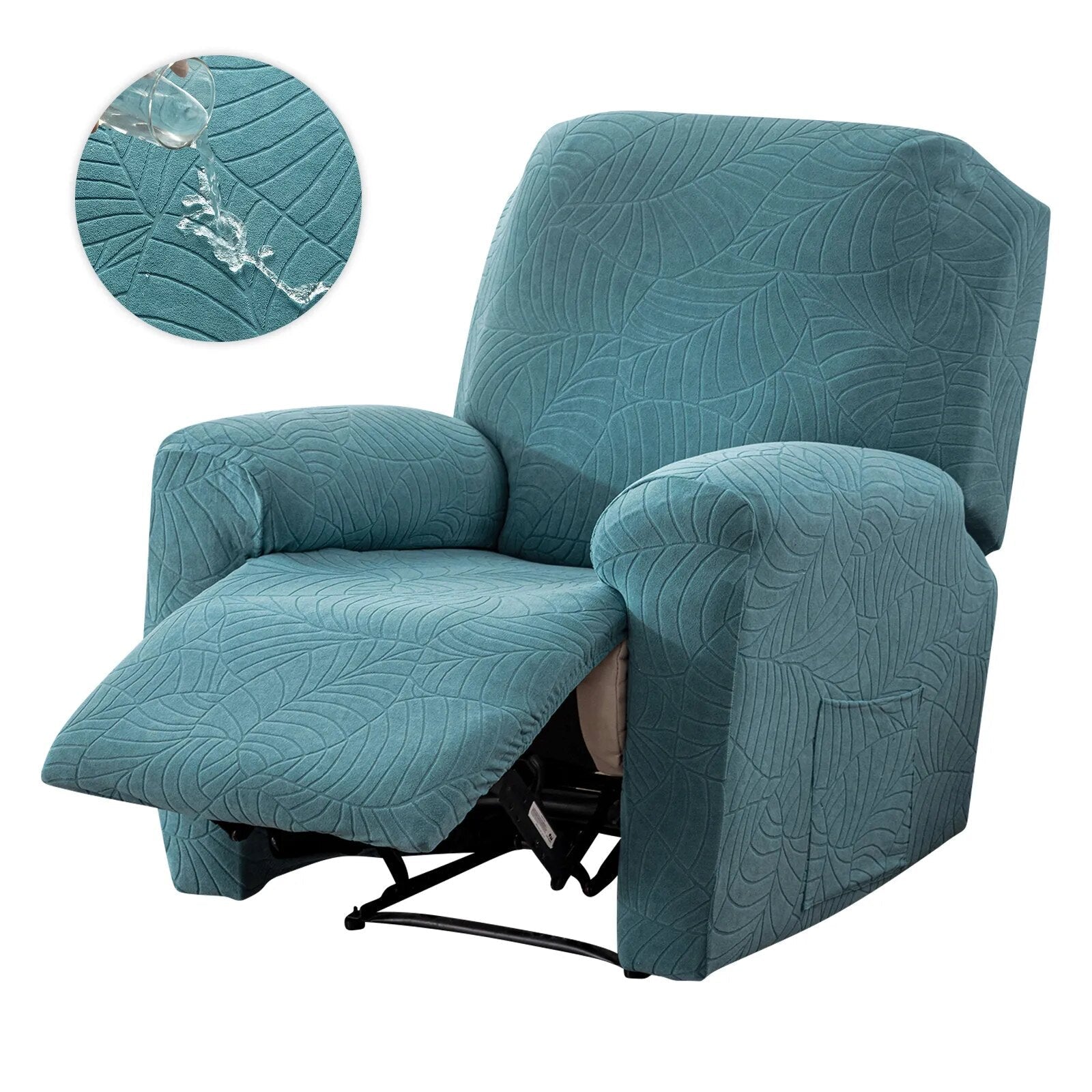 Housse de fauteuil relax imperméable bleue ciel Casaharmony
