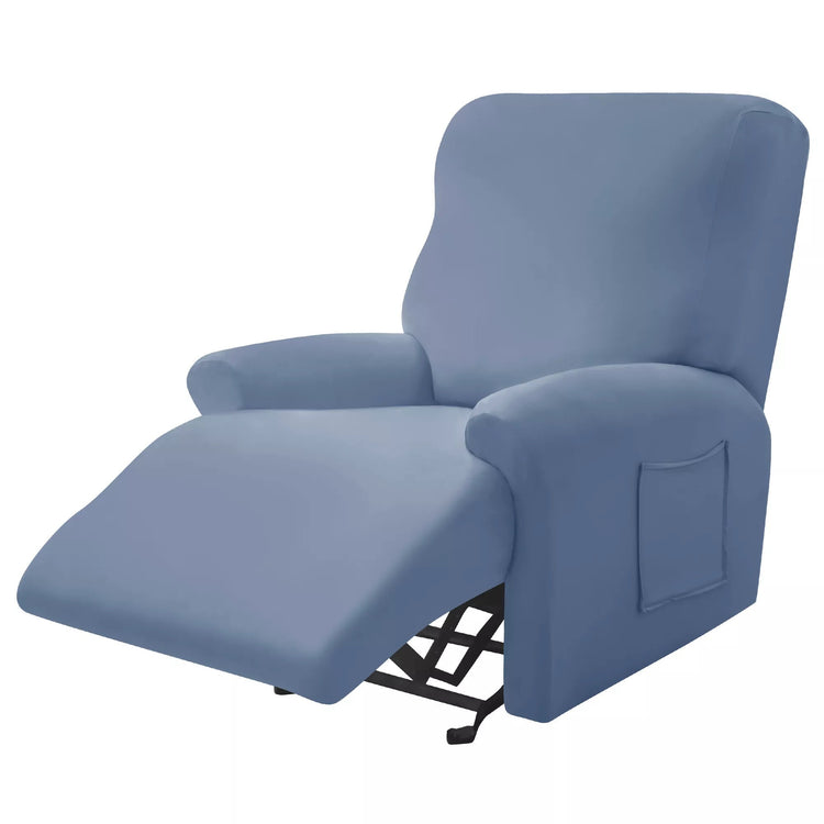 Housse pour fauteuil relax 4 pièces bleue Casaharmony