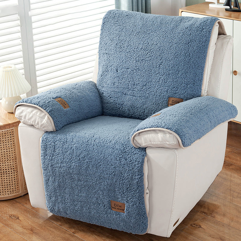 Housses pour fauteuil inclinable pure laine beige bleue
