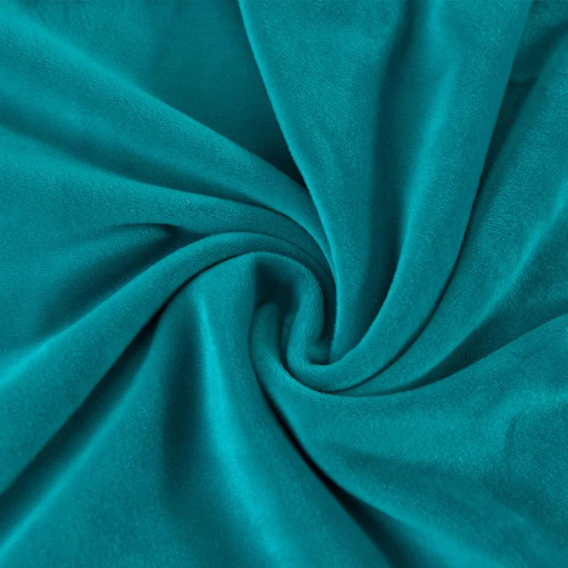 tissu pur velours turquoise