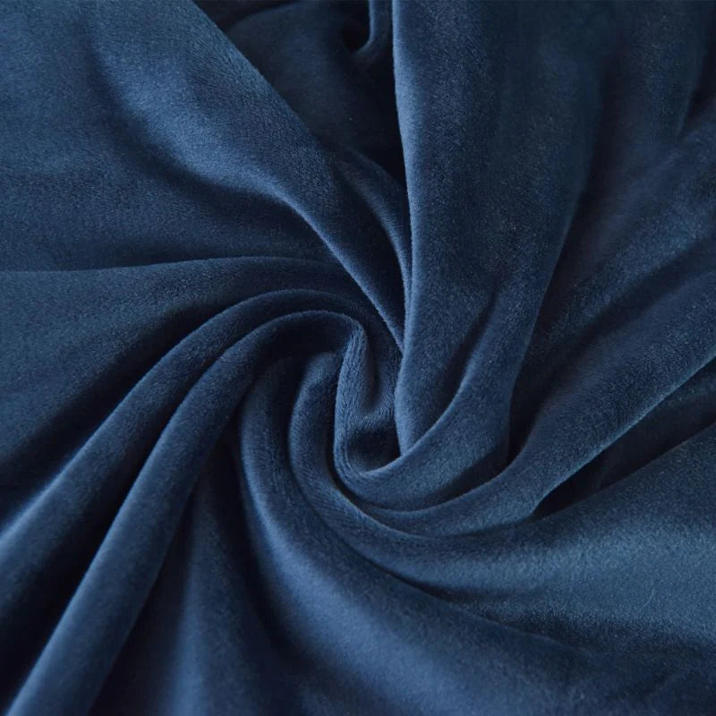 tissu pur velours bleue marine