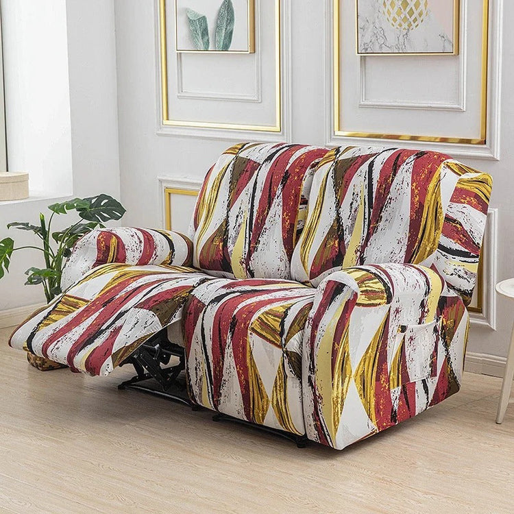 housse pour canapé relax inclinable 2 places imprimé 2