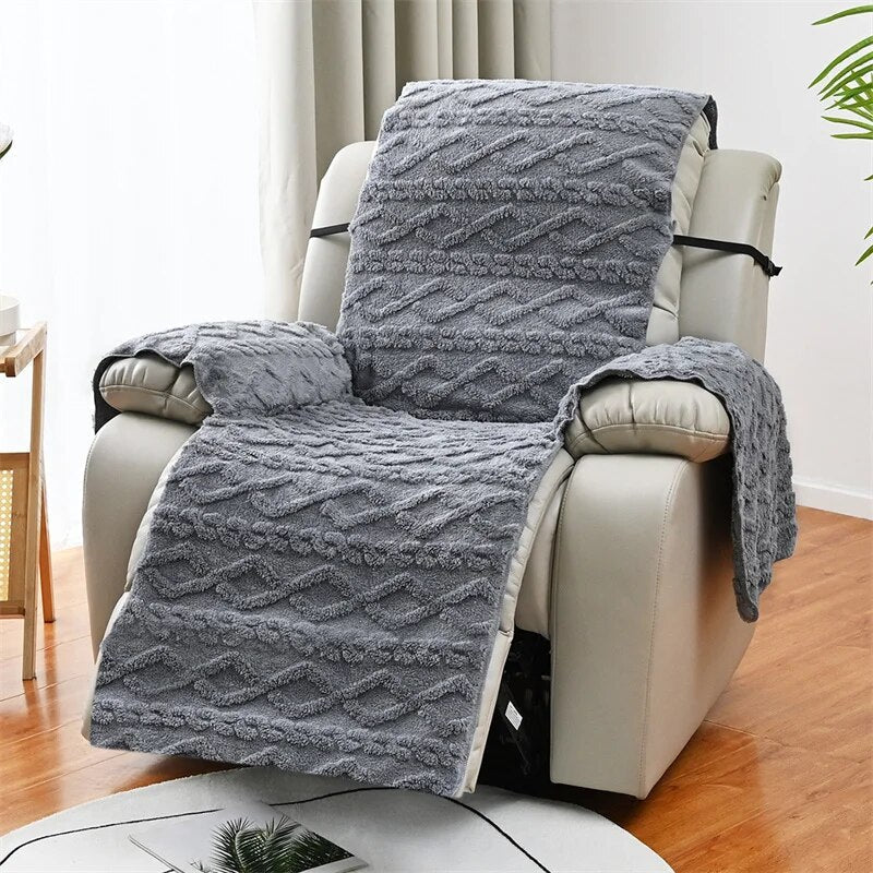 protection fauteuil relax anti griffes de chat grise