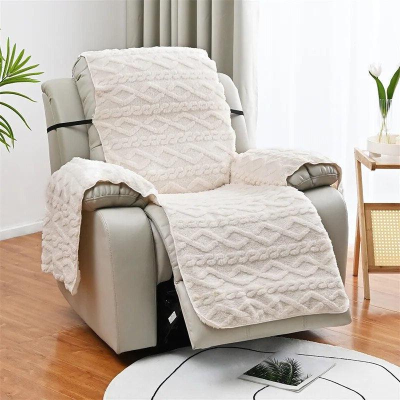 protection fauteuil relax épais beige