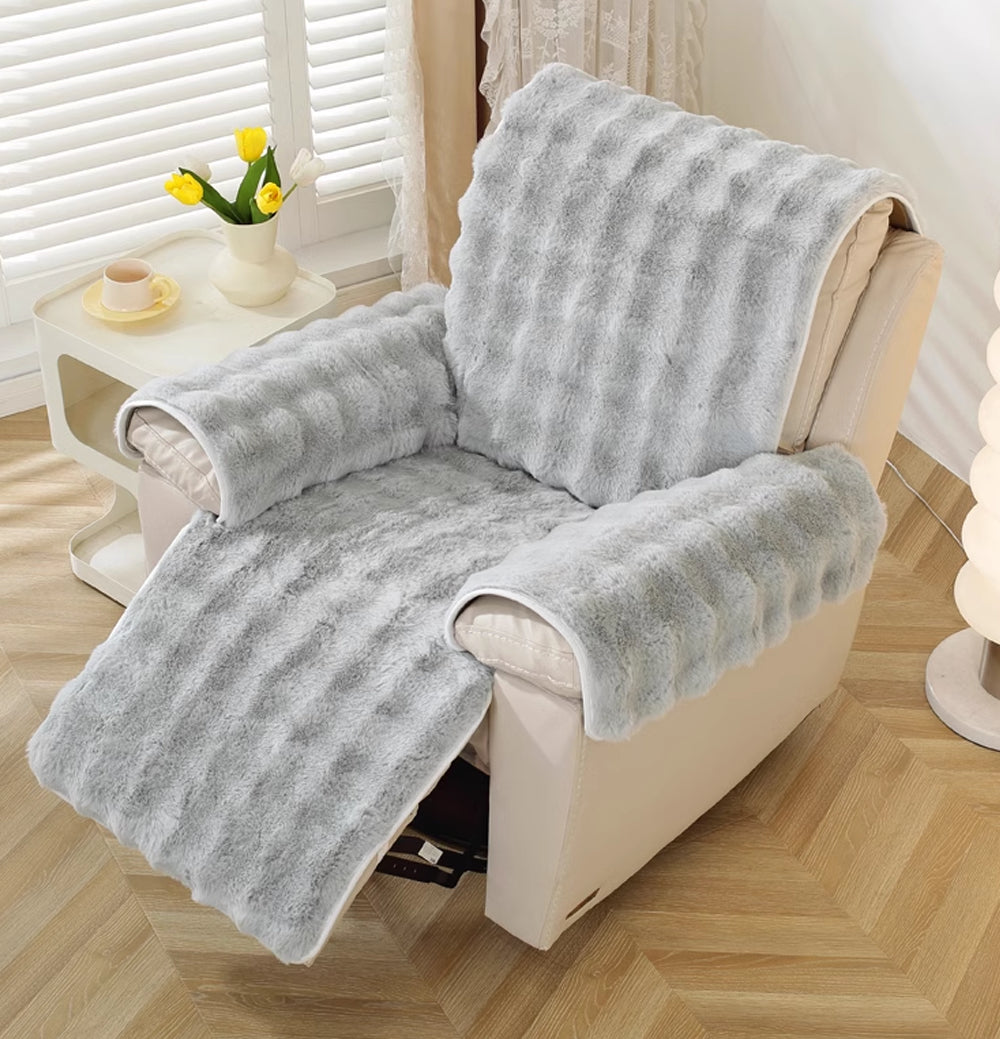 Housses fauteuil relax avec repose-pied Casaharmony argent