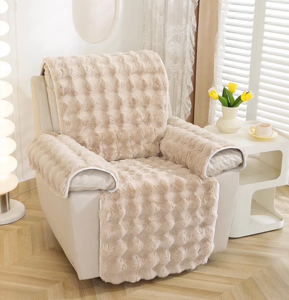 Housses fauteuil relax avec repose-pied Casaharmony marron