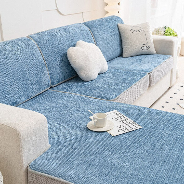 housses pour coussins de canapé renforcée bleue angle