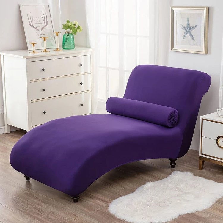 Housses méridiennes chaises longues lycra violet