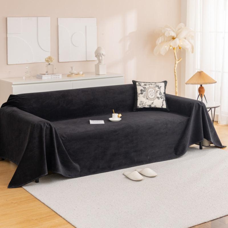 jeté de canapé XXL imperméable, antidérapant anti griffes noir