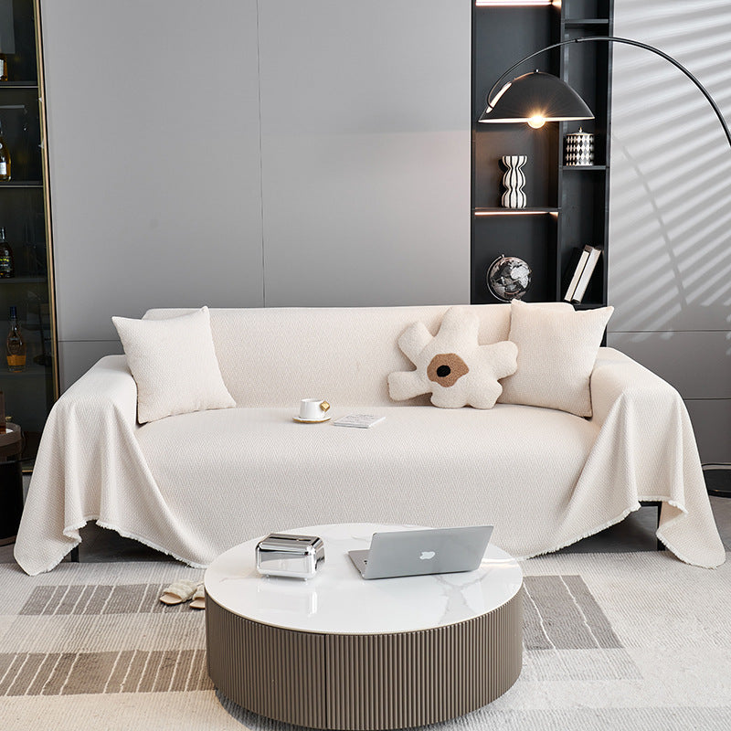 Jeté de canapé grande taille imperméable beige
