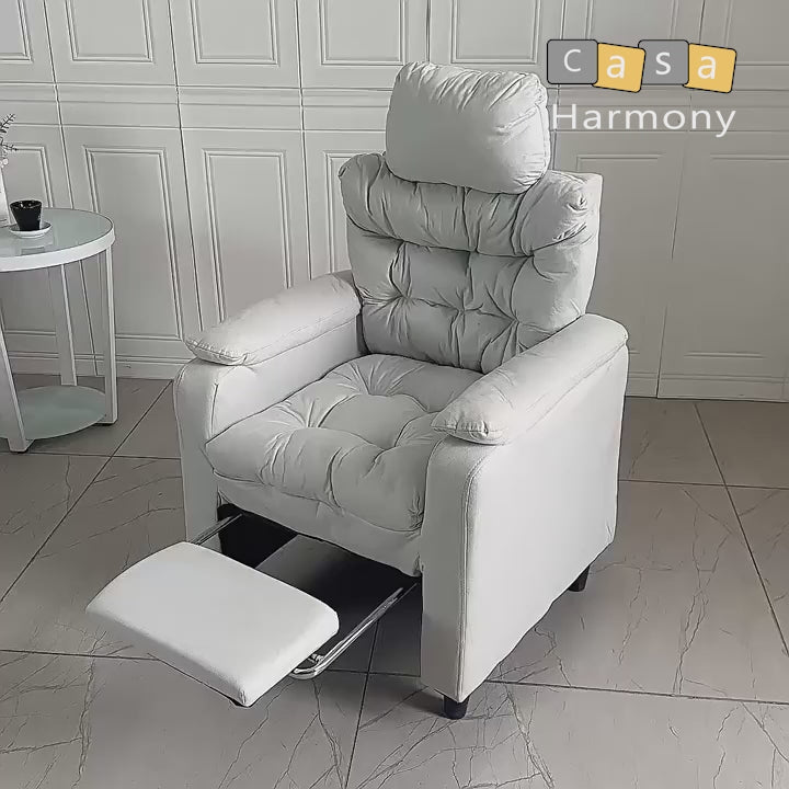 Housse pour fauteuil relax avec repose pieds électrique lycra extensible