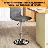 Anneau de protection antiglisse et antibruit pour base de tabouret de bar