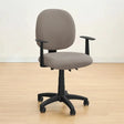 zoom Housse de siège de bureau extensible velours damassé taupe